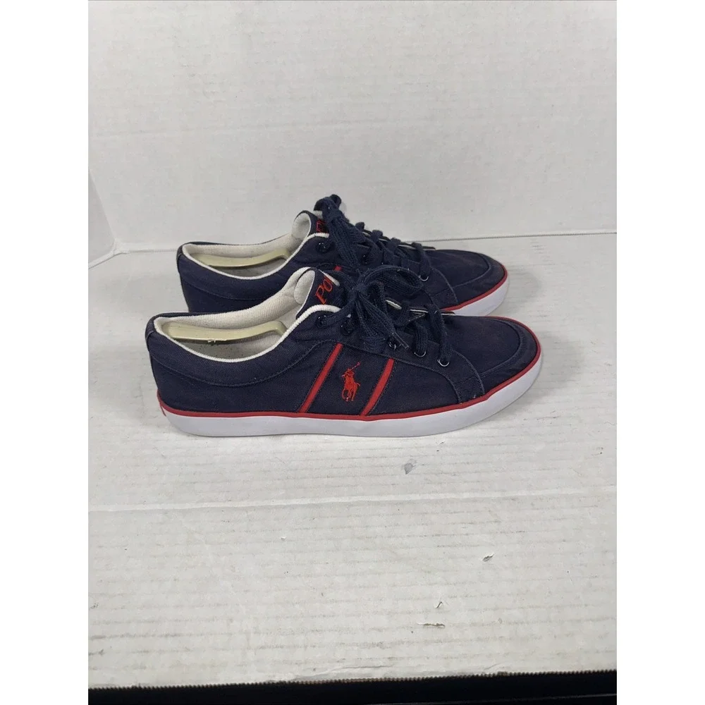 Polo Ralph Lauren Men's Bolingbrook Shoe - Navy‎ Red White Size 12 D